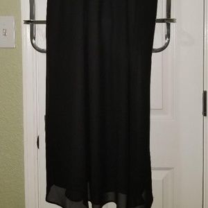 Black pleated rayon skirt
